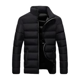 Parkas pour hommes manteau d'hiver hommes épaissir décontracté Parka vêtement d'extérieur près du corps imperméable chaud veste zippée haut chemisier Erkek Mont 231018