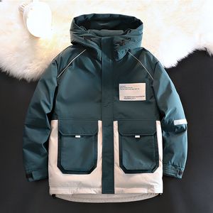 Heren down parkas winter jas winddicht en waterdicht ski jas print warm dikke dikke puffer puffer pocket pocket mode 221207