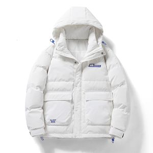 Heren Down Parkas Winter Down Coat 80 Witte Duck Down Jacket met capuchon Golf geknipt lange mouw Windbreaker Streetwear Waterdicht 221208