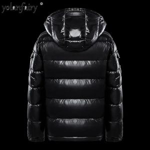 Parkas pour hommes doudounes d'hiver pour hommes et femmes vêtements épais à capuche veste de pain hommes noir brillant vers le bas manteaux vêtements d'extérieur pour femmes Jaqueta FCY 231115