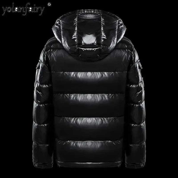 Parkas de plumón para hombre Chaquetas de invierno para hombres y mujeres Ropa Chaqueta de pan con capucha gruesa Abrigos de plumón brillantes negros para hombre Outwear femenino Jaqueta FCY Q240117