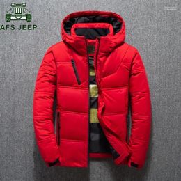 Männer Unten Parkas Winter Jacke Männer Hohe Qualität Mode Lässig Mantel Kapuze Dicke Warme Weiße Ente Männlich Oberbekleidung1 Kare22