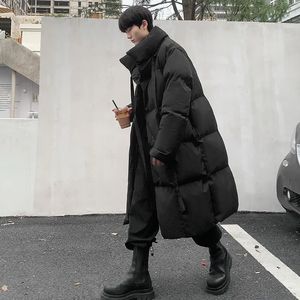 Parkas pour hommes veste d'hiver hommes chaud mode surdimensionné noir épaissi Long manteau Streetwear coréen lâche hommes épais pardessus 231020