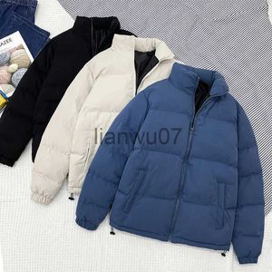 Parkas pour hommes Veste d'hiver Hommes Parkas Épaissir Manteau Chaud Homme Col Montant Vestes Couleur Unie Parka Manteau Hommes Femmes Mode Nouveau Streetwear 5XL J231117