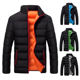 Heren Down Parkas Winterjas met standhanke kraag voor mannen en vrouwen Dikke Warm Parka Solid Color Modieuze streetwear 5xl 220913