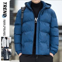 Parkas pour hommes Vestes d'hiver Automne 2023 Vêtements Manteau surdimensionné Jeunesse Épaissir Vêtements d'extérieur en coton rembourré chaud coupe-vent M5XL 231018