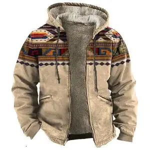 Parkas d'hiver pour hommes, manteau à manches longues, motif bohème, veste chaude pour hommes et femmes, vêtements épais, vêtements d'extérieur Vintage 231017