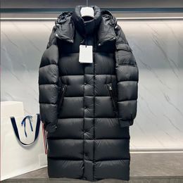 Parkas d'hiver en duvet d'oie pour hommes, doudoune longue de qualité supérieure, doudoune chaude à capuche pour l'extérieur, 231216