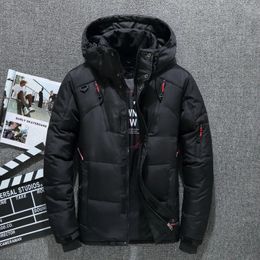 Heren donsparka's Winter Heren Witte Eend Donsjack Warme Capuchon Dikke Slim Fit Puffer Jas Jas Mannelijke Casual Hoge Kwaliteit Overjas Thermisch 231216