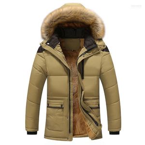 Parkas en duvet pour hommes hiver en peluche chaud coton rembourré vêtements décontracté mode manteau pour d'âge moyen et vieux père Jacket1 Kare22