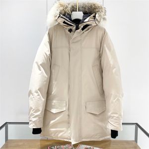 Heren Down Parkas Winter Puffer Jacket voor mannen Big Wolf Fur Hooded Long Parka Fashion Dikke Warm Casual bovenkleding Down Coats Women Clothing 220909