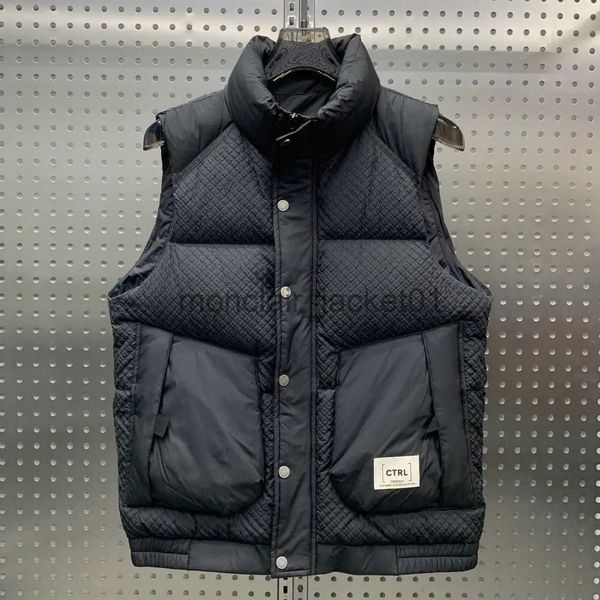 Parkas pour hommes hiver col montant gilets matelassés mode chaud mince casual lâche haute rue vestes sans manches hommes hauts vêtements masculins J231011