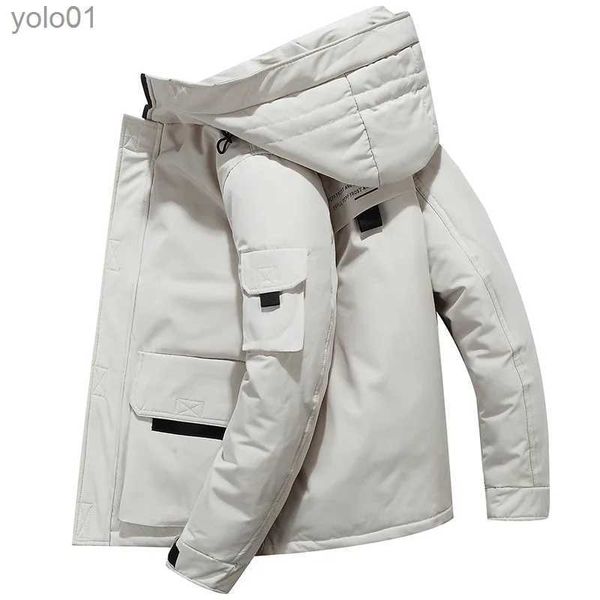 Parkas de plumón para hombre Herramientas de invierno Marca famosa Abajo Canadá Chaqueta con capucha cálida y gruesa Abrigo Abrigo de pareja de pato blanco nuevo para hombre guapo Longitud media L231115