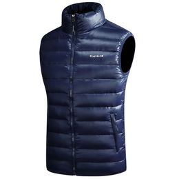 Heren donsparka's Winter Warm donsvest voor heren Herfst Casual Mannelijke Witte Eendendons Parka Mouwloze jas Varsity Heren Dik Ultralicht Vest 231010