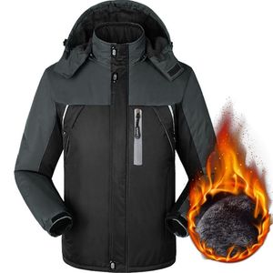 Parkas en duvet pour hommes hiver imperméable grande taille hommes vêtements à capuche à manches longues doublure en polaire chaude poches coupe-vent patchwork couleur CoatsMe