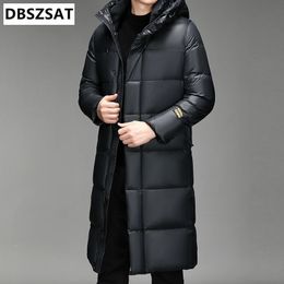 Parkas XKK pour hommes, vestes longues à capuche avec col en fourrure, manteaux d'hiver chauds de qualité, manteaux d'extérieur décontractés pour hommes, 231017
