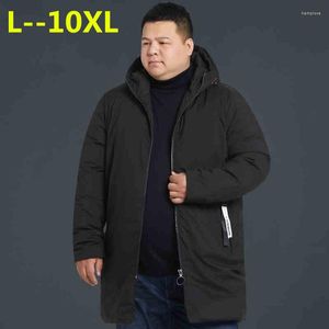 Hommes vers le bas grande taille 10XL 8XL 6XL 5XL longue Parka hommes marque-vêtements épais chaud hiver veste mâle Top qualité coton matelassé manteau