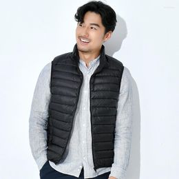 Men's Down plus taille 5xl 6xl Veste sans manches gris noire résistante à l'eau.