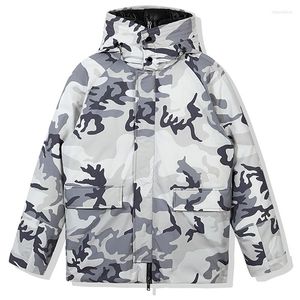 Hommes Down Retro Hommes Blanc Canard Veste Femmes Hiver Chaud Femme Homme À Capuche Parkas Manteau Homme Haute Qualité Garçon Filles Camouflage Outwears