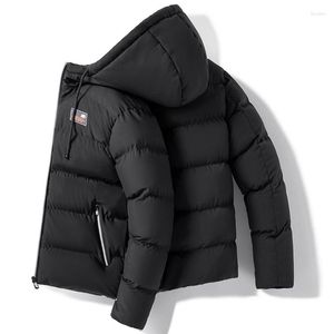 Hommes vers le bas Style de coton épaissi veste rembourrée court col montant ample décontracté pour Parka hommes en hiver 2023 Long manteau