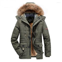 Hommes duvet UAICESTAR hommes veste d'hiver Parkas manteau col de fourrure mode épaissir chaud vestes décontracté haute qualité grande taille 6XL