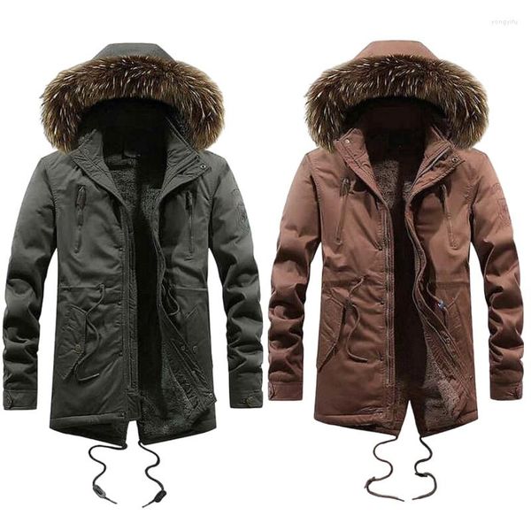 Parka acolchada cálida para hombre, abrigo de algodón, chaqueta con capucha de invierno para hombre, Parkas gruesas grandes a prueba de viento con personalidad para hombre