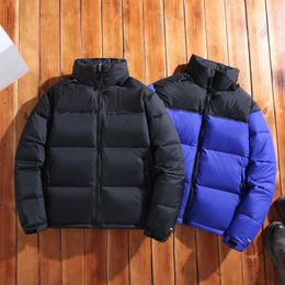 Hombres Abajo Invierno América Marca Parkas Colores mezclados Pareja Abrigos de algodón Casual Stand Collar Warm Puffer Jackets XXXL