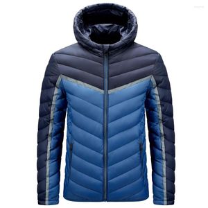 Veste matelassée en coton à la mode pour hommes avec poches zippées pour garder au chaud et coupe-vent pour le travail en plein air manteau à capuche