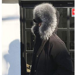 Hommes vers le bas veste d'hiver grande taille 4xl Long canard manteau hommes grande fourrure Parka vêtements 2023 épais chaud Ropa Hiver 981201
