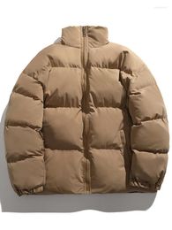 Heren down winter jas vrouwen casual solide stand kraag lagen vrouwelijke warme parka's vrouw