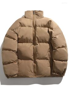 Veste d'hiver en duvet pour hommes femmes décontracté solide col montant manteaux femme Parkas chauds femme