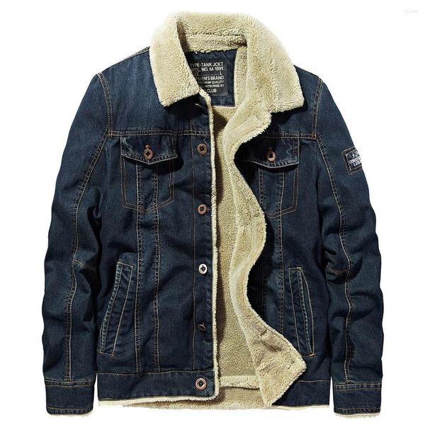Hommes vers le bas hiver épais hommes veste jean décontracté rembourré Streetwear Vintage Denim manteau coréen militaire japonais tactique 50JK