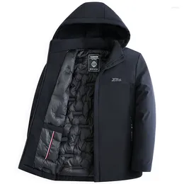 Men's Down Winter Engrose el diseñador de la marca Parkas Chaqueta de moda casual para hombres para hombres abrigos de viento con capucha