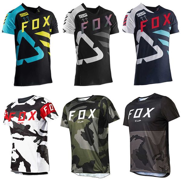 Maillots de descente pour hommes Fox Cup VTT chemises vtt tout-terrain DH maillot de moto Motocross vêtements de sport vélo de course