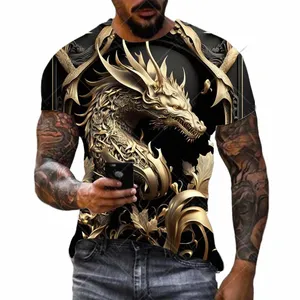 T-shirt Drag pour hommes Fi 3D T-shirt imprimé motif animal à manches courtes surdimensionnées t-shirts streetwear été décontracté hauts pour hommes e3Yc #