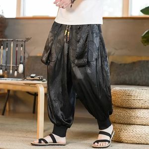 Heren Draak Patroon Retro Harembroek Jogging Joggingbroek Heren Hiphop Street Beat Harajuku Stijl Casual Broek 5XL 240124