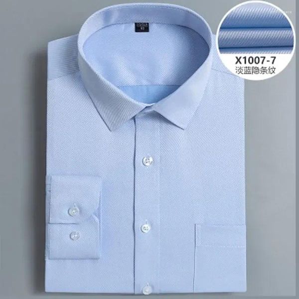 Chemises habillées pour hommes 7xl 8xl manches longues Businet Taille Businet Casual Formel Us Not Ironing Spring Summer Color High Quality