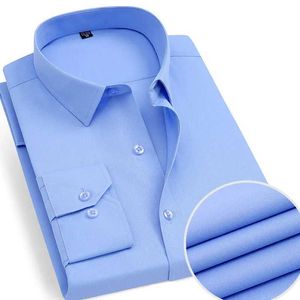 Chemises habillées pour hommes 7xl plus grande taille de la taille de la taille de la taille de la taille de la taille de la taille de couleur Slim-ats décontractés