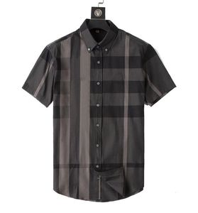 Herenkleding Shirts BBERRY 4 Stijlen Heren Shirts Hawaii Brief Afdrukken Designer Shirt Slim Fit Mannen Mode Lange Mouw Casual Mannelijke Kleding M-3XL # 02