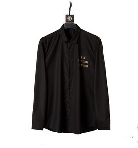 Herenkleding Shirts BBERRY POLKA DOT Heren Designer Shirt Herfst Lange Mouw Casual Mens DRES Hot Style Homme Kleding M-3XL # 130