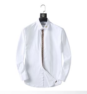 Herenkleding Shirts BBERRY POLKA DOT Heren Designer Shirt Herfst Lange Mouwen Casual Mens DRES Hot Style Homme Kleding M-3XL # 100