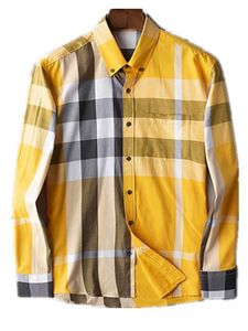 Herenkleding Shirts BBERRY POLKA DOT Heren Designer Shirt Herfst Lange Mouw Casual Mens DRES Hot Style Homme Kleding M-3XL # 23