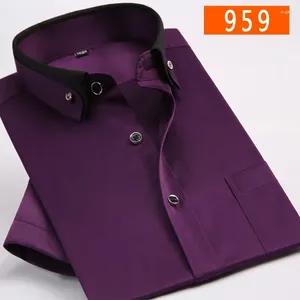 Heren overhemden zakelijk jong zomer hoge kwaliteit aankomst mode mannelijk formeel casual overhemd korte mouw super groot plus maat M-9XL