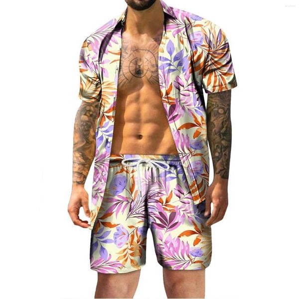 Camisas de vestir para hombres Camisa de anime casual Moda Summer Manga corta para hombres 2023 Hawaii playa tropical pantalones pantalones cortos set camisa