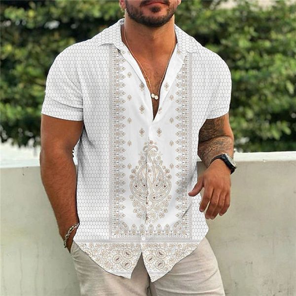 Chemises habillées pour hommes Casual Floral Beach Chemise pour hommes d'été à manches courtes Chemises hawaïennes pour homme Plus la taille T-shirt à séchage rapide Hommes Vêtements Camis 230612