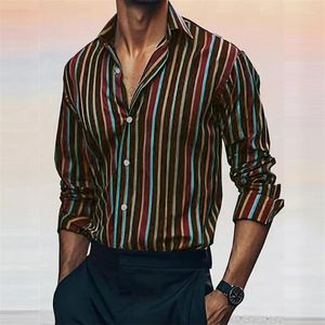 Chemises habillées pour hommes, lignes à carreaux rayées décontractées, douces et confortables, boutons, Design à la mode, printemps été 2024