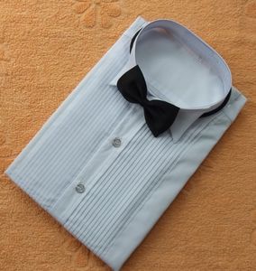 Chemises habillées pour hommes Coupe classique Polyester Fait sur mesure Toutes les couleurs Hommes Mariage Marié Plis Chemise de marié pour CS11 230921