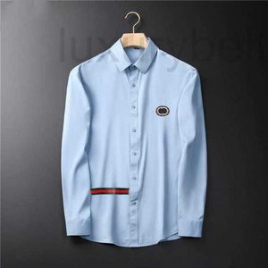 Heren DRAAD SHIRTS Designer 2021 Spring heren Shirts Solid Color Professional Long Moes Business Trend Simple Fashion Coat Men M-3XL#HSC24 COO9