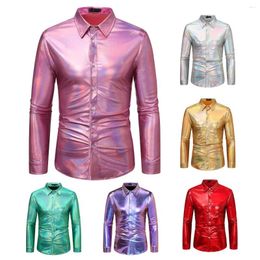 Chemises habillées pour hommes Disco Chemise brillante Vente de mode Explosive à manches longues 299 Automne et hiver 2023
