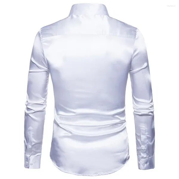 Chemises habillées pour hommes Distinction et style Chemise slim à col Améliorez votre journée avec ce chemisier de luxe en satin durable à manches longues